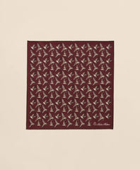 Duck Motif Silk Pocket Square