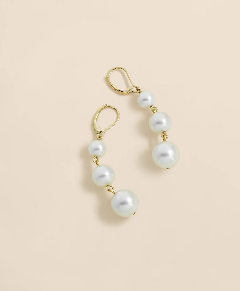 Faux-Pearl Drop Earrings