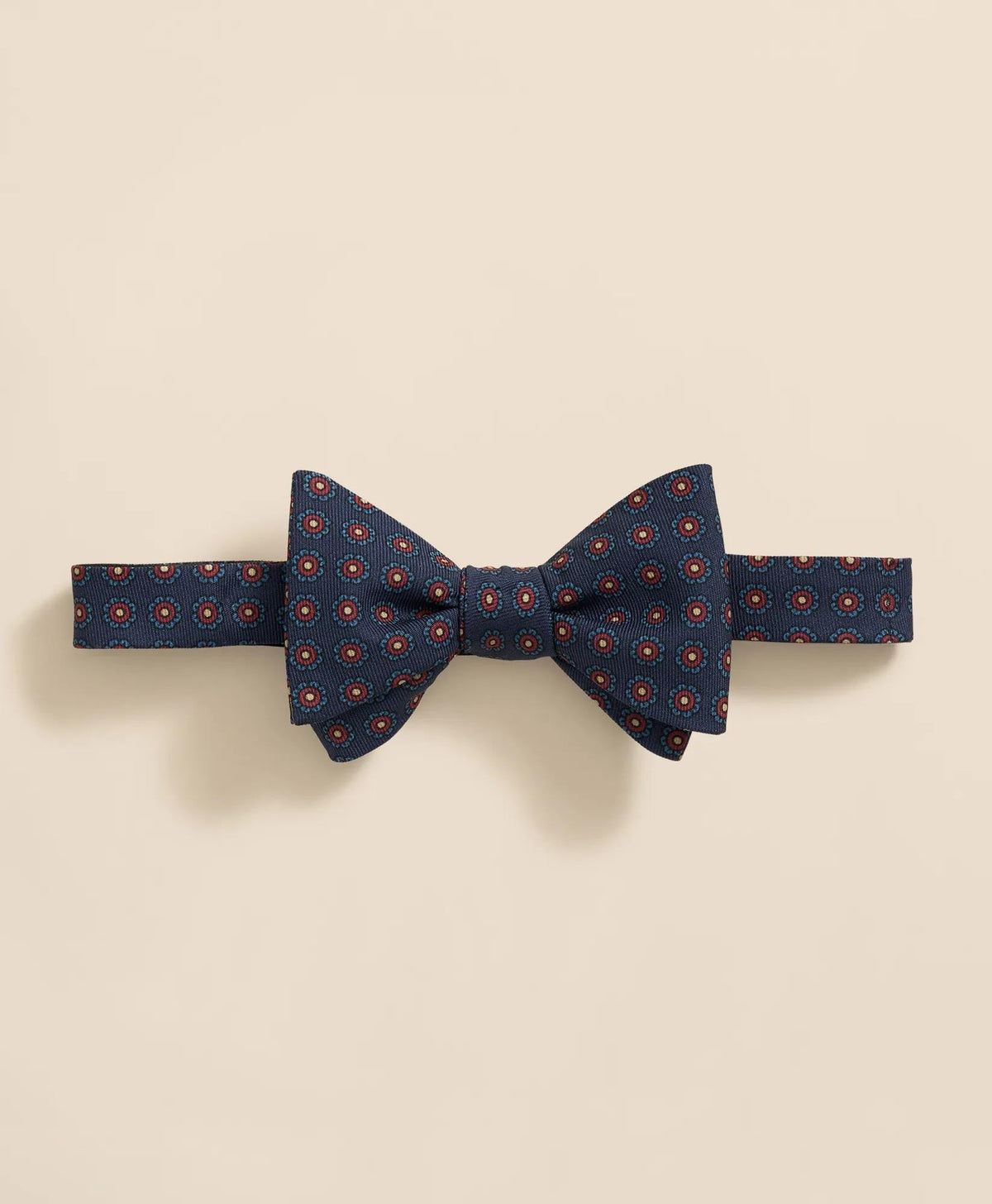 Floral Motif Silk Bow Tie