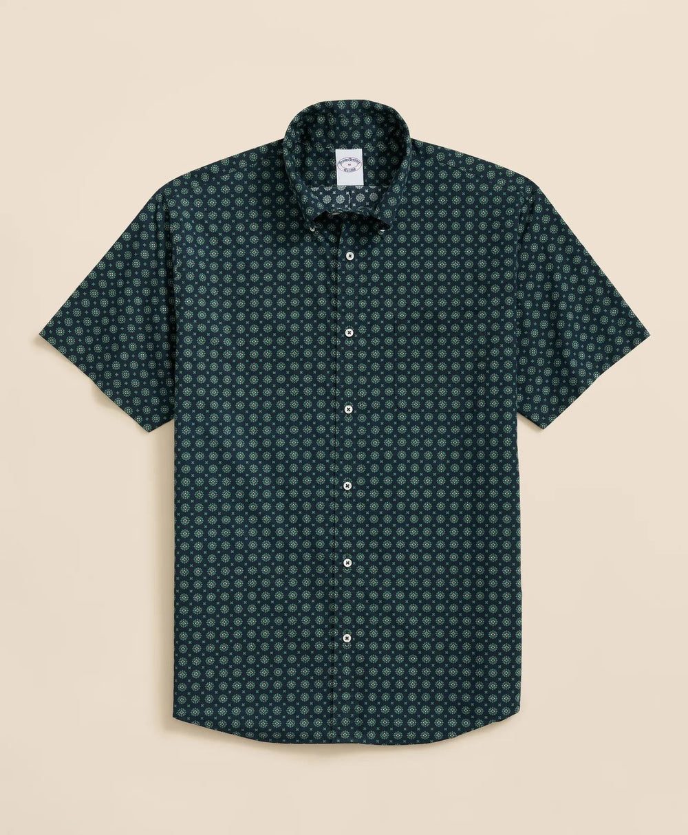 Friday Shirt Poplin Short-Sleeve Medallion Print