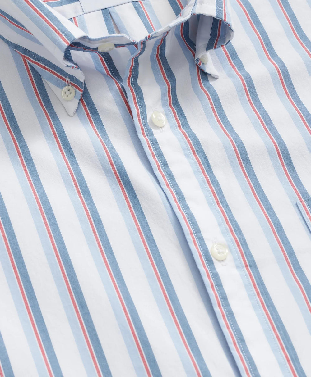 Friday Shirt Poplin Short-Sleeve Ribbon Stripe