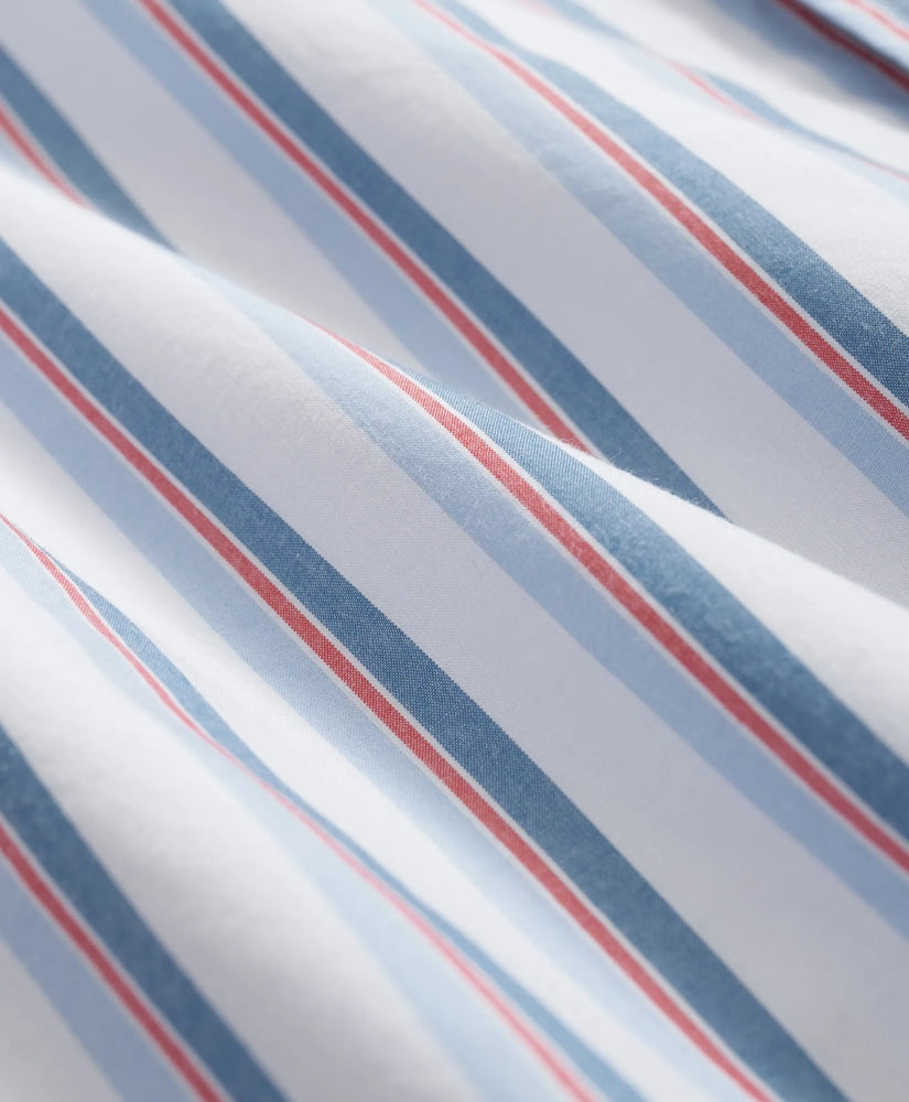 Friday Shirt Poplin Short-Sleeve Ribbon Stripe