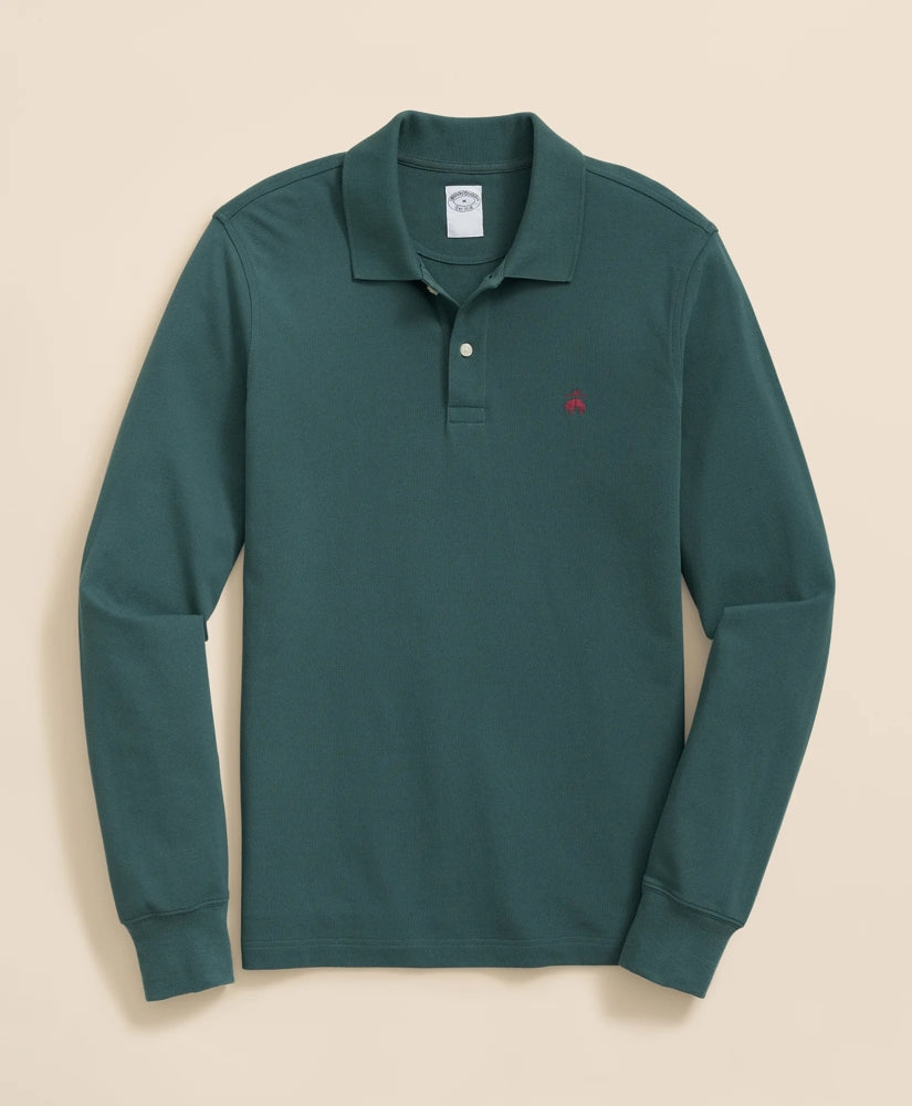 Golden Fleece® Stretch Supima® Long-Sleeve Polo Shirt