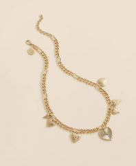Gold-Toned Heart Charm Necklace