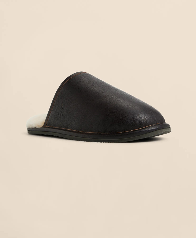 Leather Shearling Slippers