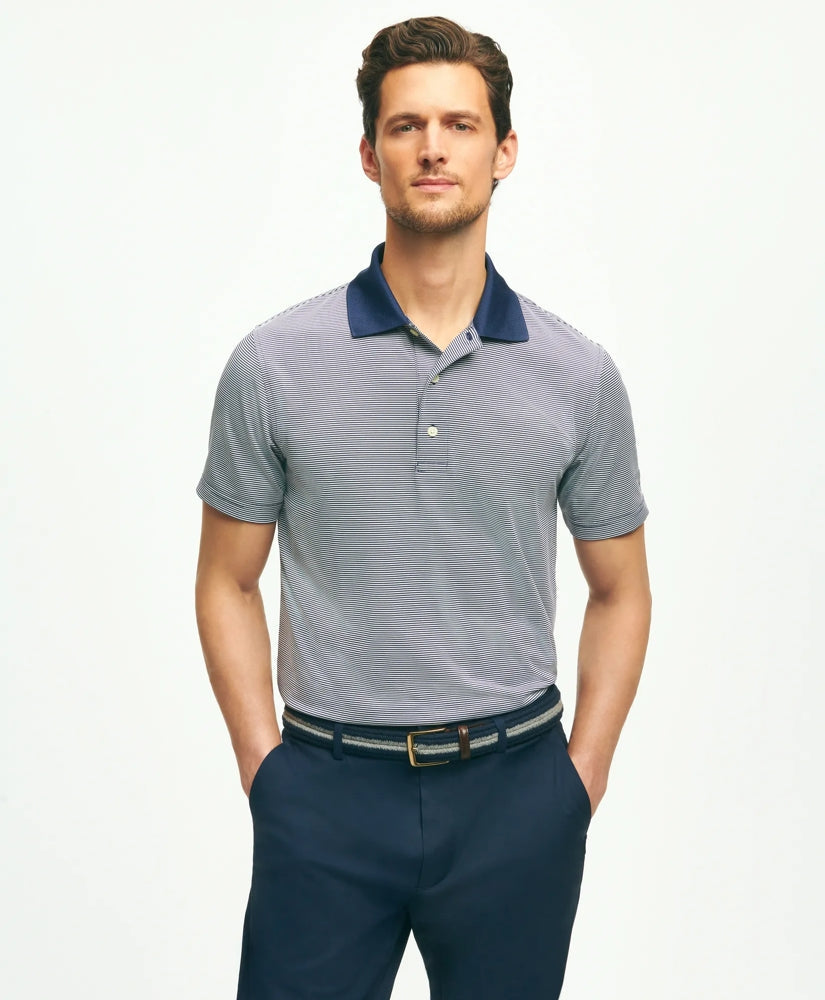 Performance Series Micro Stripe Jersey Polo Shirt