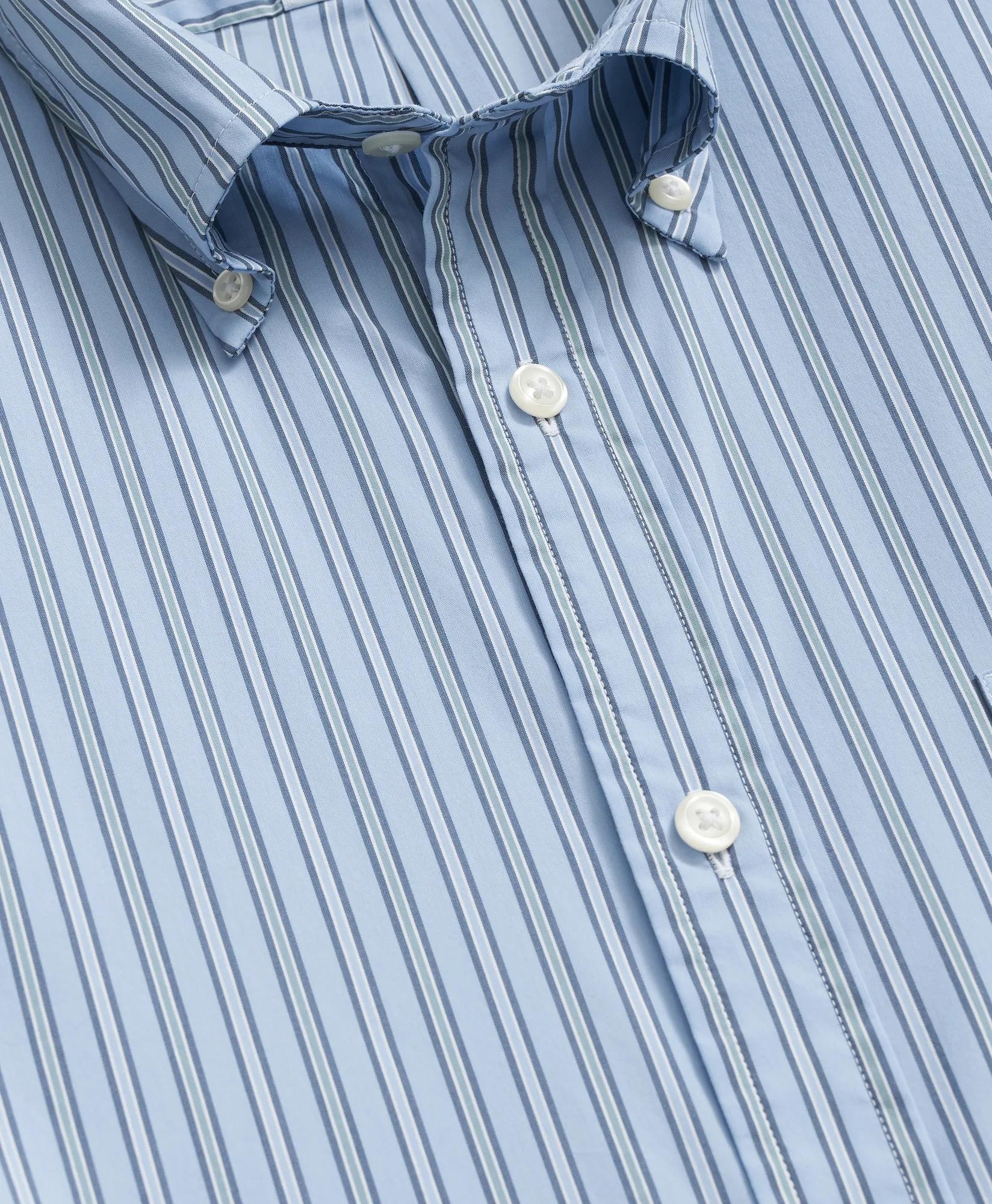 Striped Sport Shirt Performance Series Stretch Polo Button-Down Collar