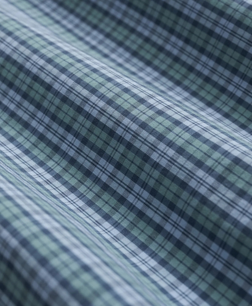 Performance Series Stretch Polo Button-Down Collar Tartan Sport Shirt