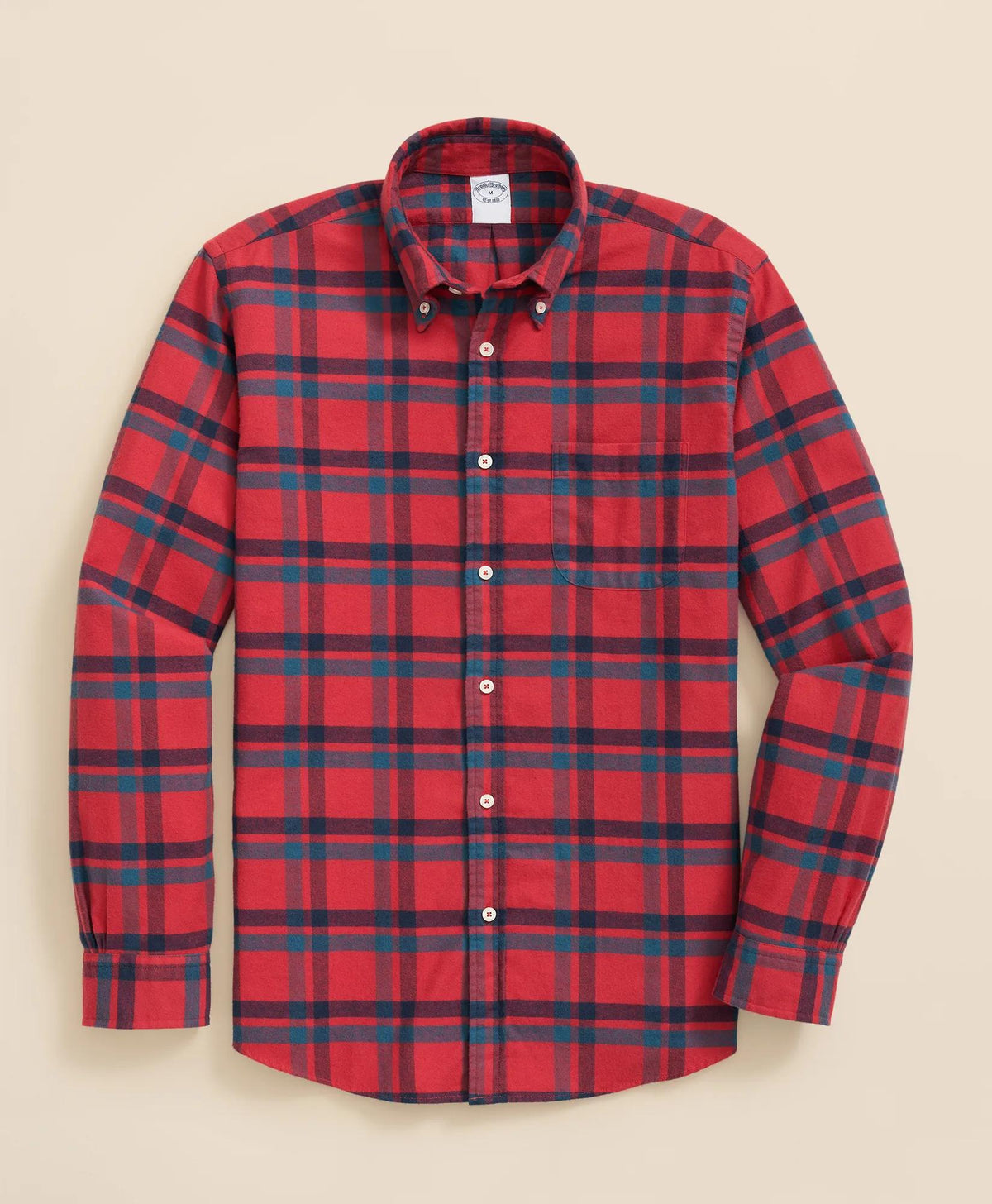 Bold Plaid Shirt Portuguese Flannel Polo Button Down Collar