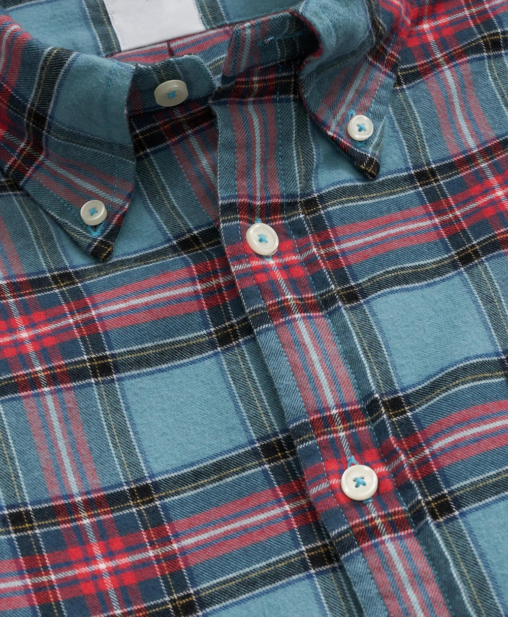 Stewart Tartan Shirt Portuguese Flannel Polo Button Down Collar