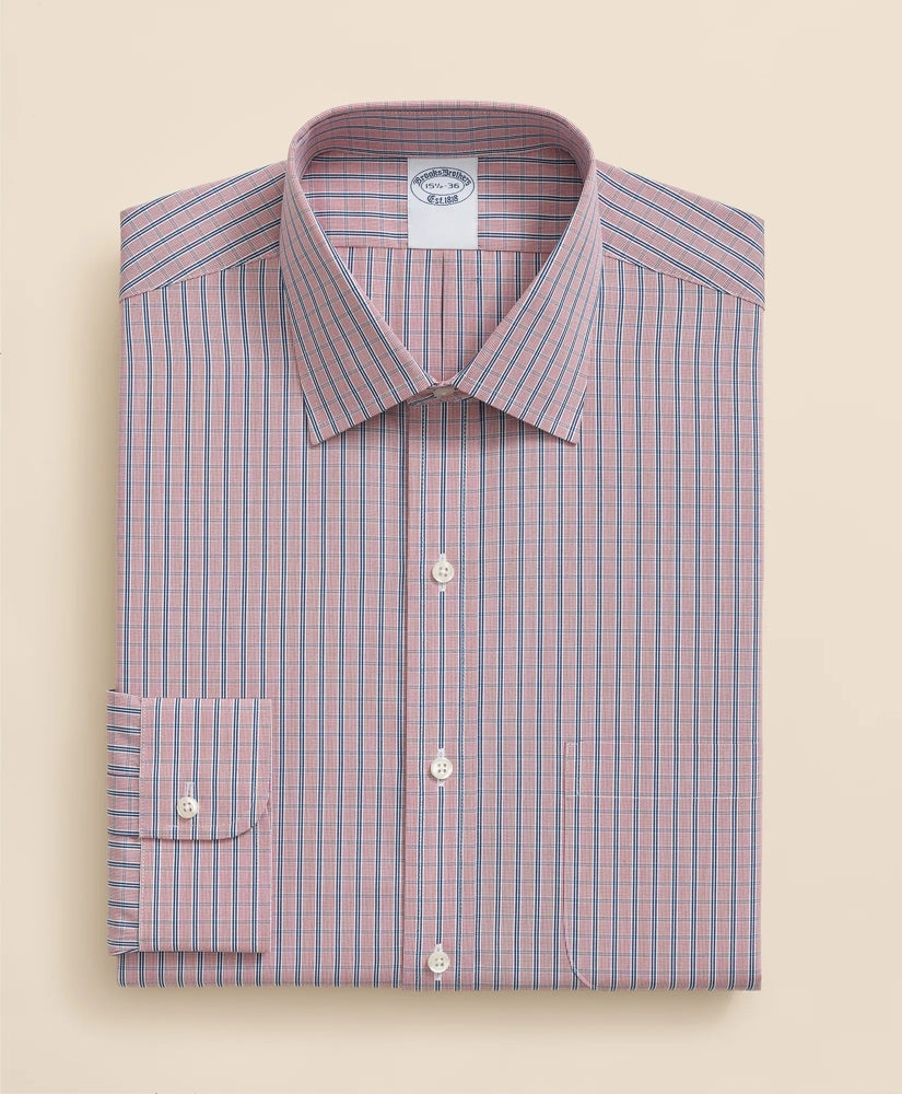 Ground Check Dress Shirt Pure Supima® Cotton Regular-Finish Ainsley Collar