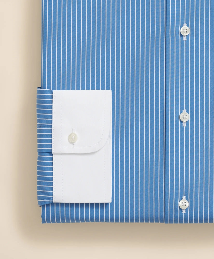 Ground Stripe Dress Shirt Pure Supima® Cotton Regular-Finish Ainsley Collar