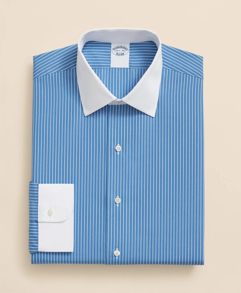 Ground Stripe Dress Shirt Pure Supima® Cotton Regular-Finish Ainsley Collar