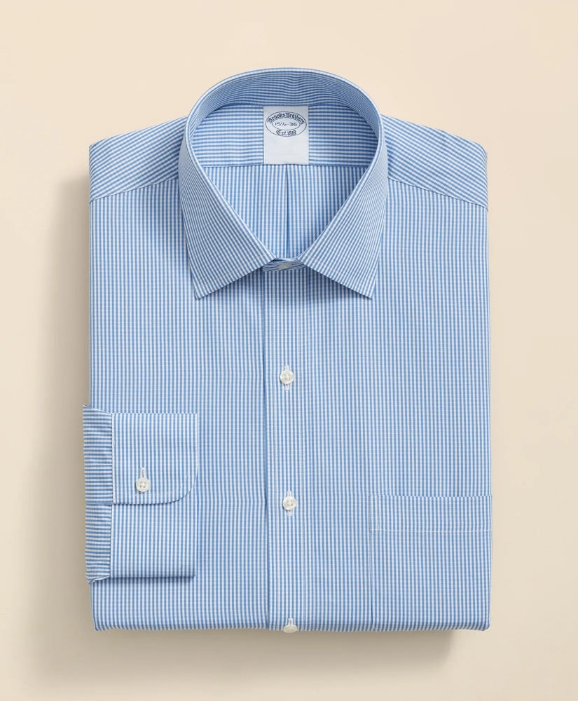 Pure Supima® Cotton Regular-Finish Ainsley Collar Micro Check Dress Shirt