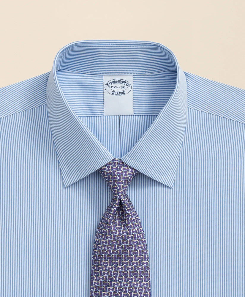 Mini Stripe Dress Shirt Pure Supima® Cotton Regular-Finish Ainsley Collar