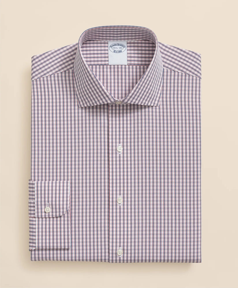 Micro Check Dress Shirt Pure Supima® Cotton Regular-Finish English Spread Collar