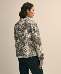 Relaxed Cotton Twill Floral Jacket