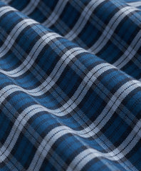 Stretch Cotton Non-Iron Oxford Polo Button Down Collar Mini Tartan Shirt