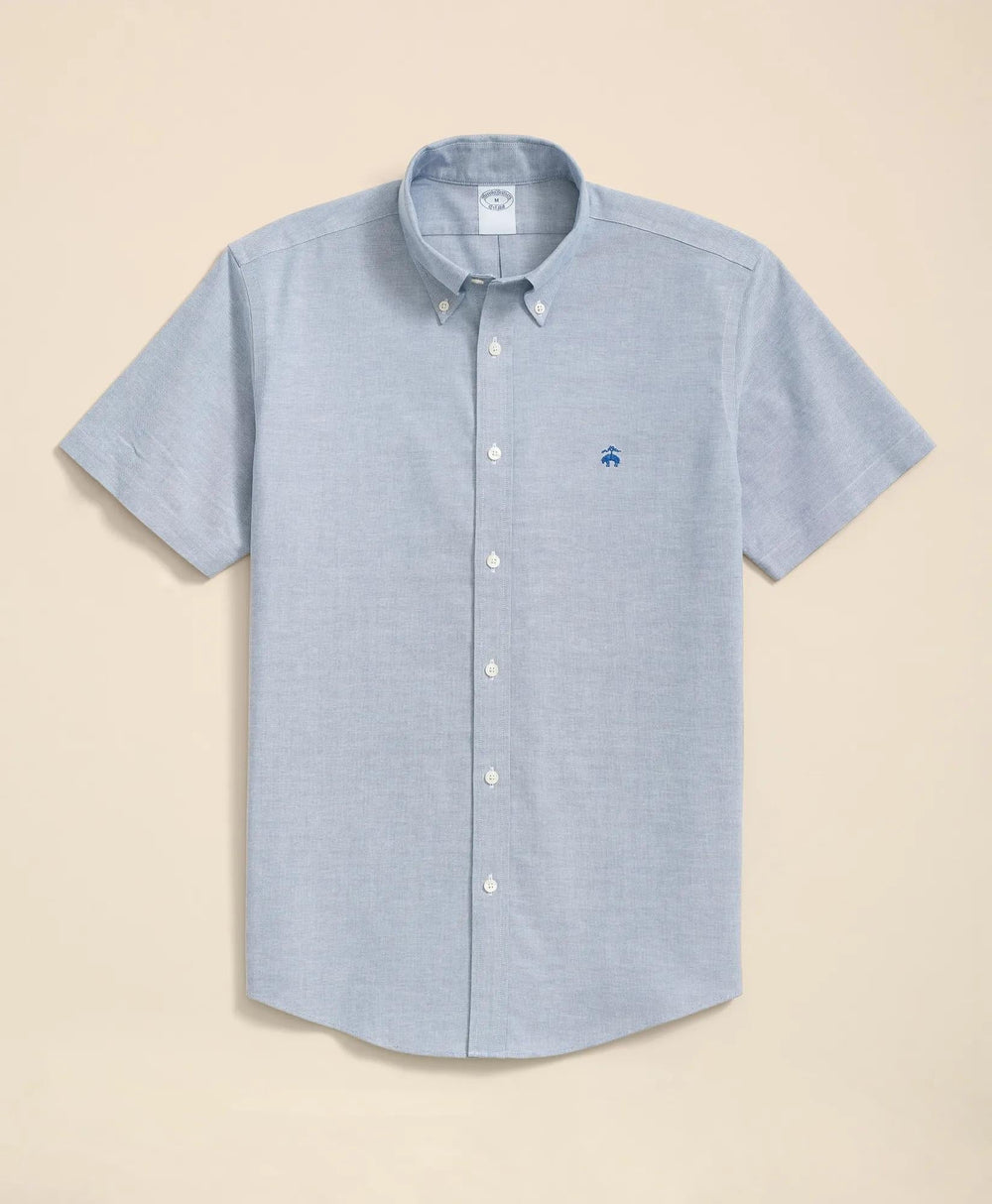 Short Sleeve Shirt Stretch Non-Iron Oxford Button-Down Collar