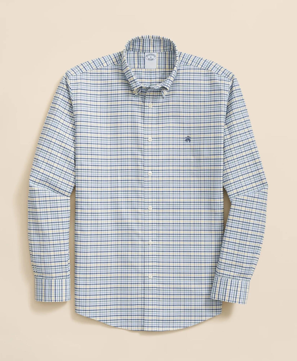 Tattersall Sport Shirt Stretch Non-Iron Oxford Button-Down Collar