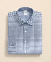 Graph Check Dress Shirt Stretch Supima® Cotton Non-Iron Textured Dobby Ainsley Collar