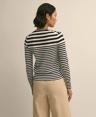 Supima® Cotton Variegated Stripe Cardigan