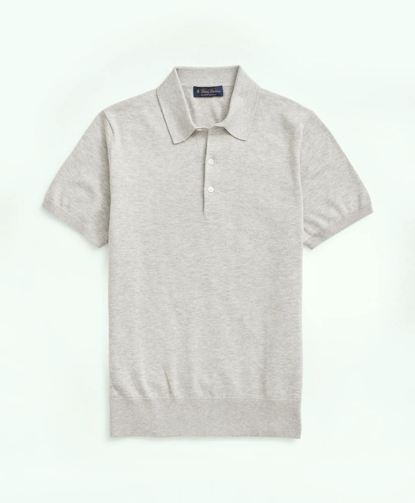 Supima® Cotton Short-Sleeve Polo Sweater