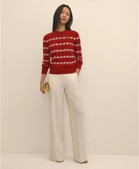 Women's Lunar New Year Merino-Wool-Blend Crewneck Sweater