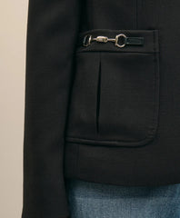 Wool-Blend Horsebit Detail Jacket