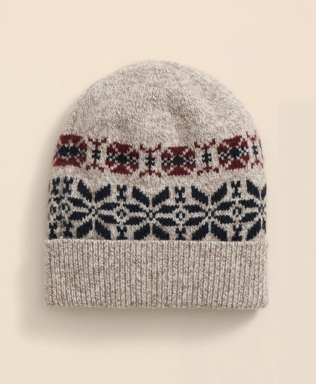 Wool-Cashmere Archive Jacquard Beanie Hat