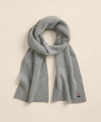Wool-Cashmere Blend Ribbed Scarf