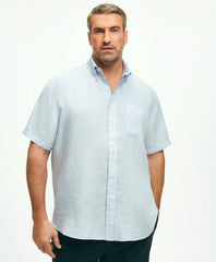 Big & Tall Sport Shirt Short-Sleeve Irish Linen