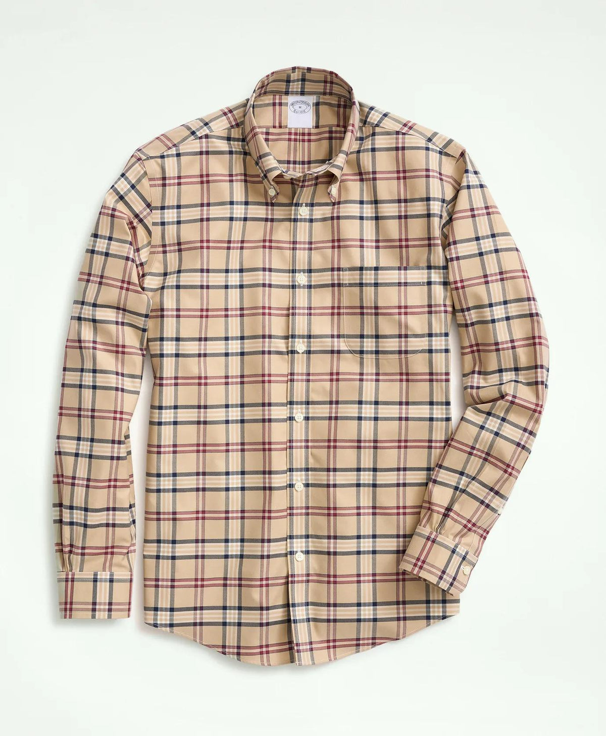 Stretch Supima® Cotton Non-Iron Twill Polo Button Down Collar Tartan Shirt