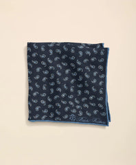 Linen Paisley Pocket Square