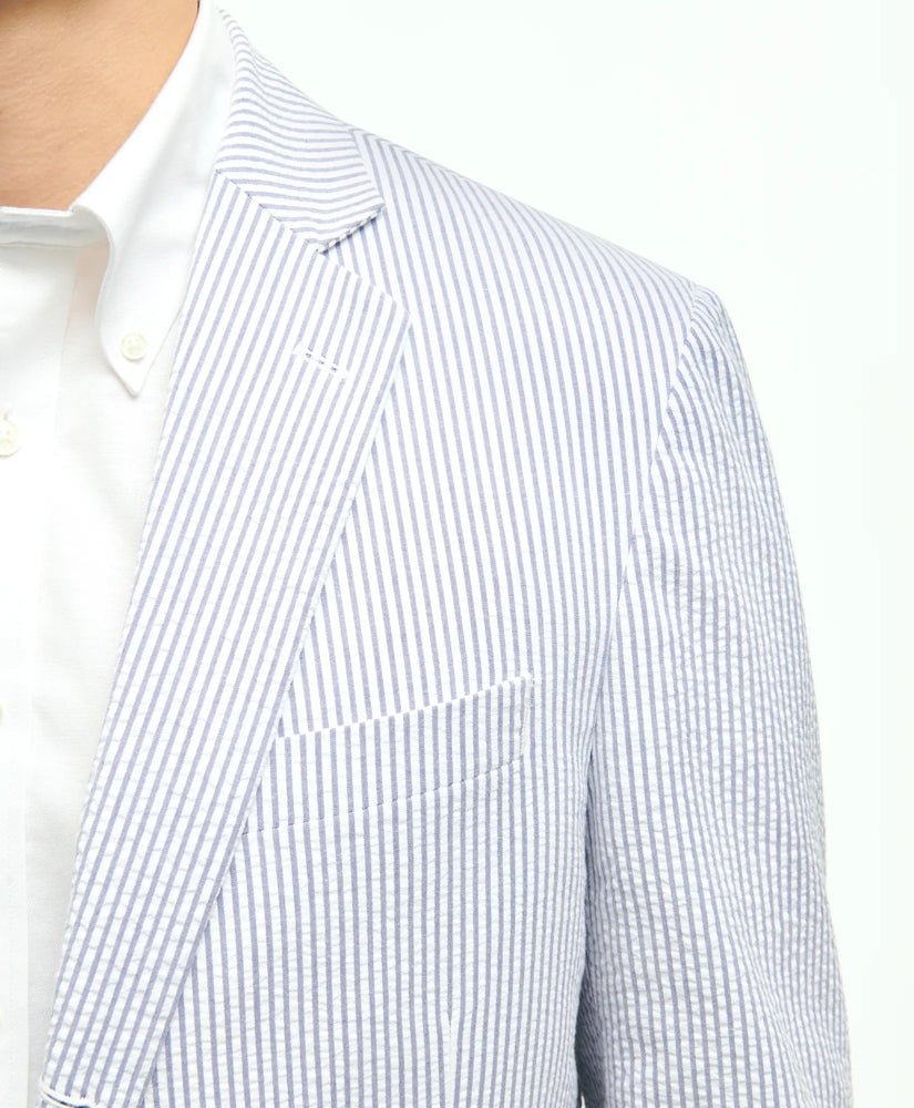 Classic Fit Stretch Cotton Seersucker Sport Coat