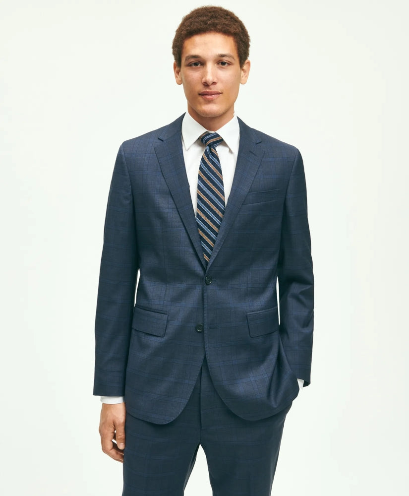Slim Fit Wool Checked 1818 Suit