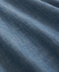 Chambray Cotton Poplin Polo Button Down Collar Sport Shirt