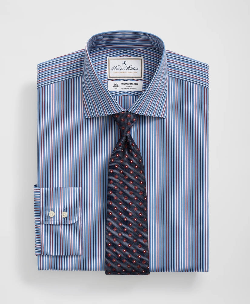 Brooks Brothers X Thomas Mason® Cotton English Collar Multi-Striped Dress Shirt