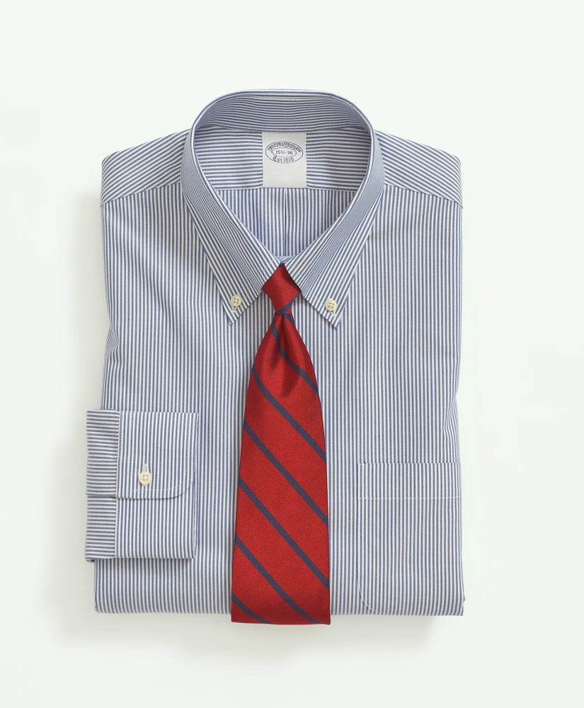 Candy Stripe Dress Shirt Stretch Supima® Cotton Non-Iron Pinpoint Oxford Button-Down Collar