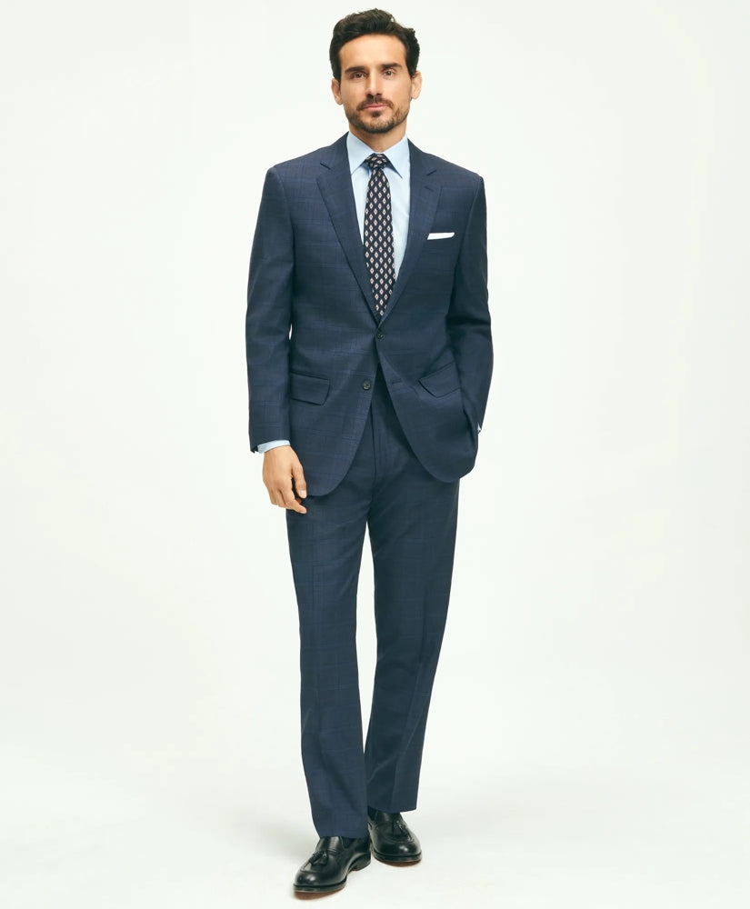 Traditional Fit Wool Checked 1818 Suit