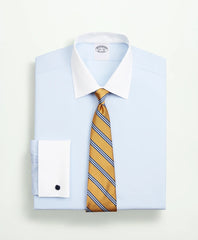 Stretch Supima® Cotton Non-Iron Pinpoint Oxford Contrast Ainsley Collar Dress Shirt