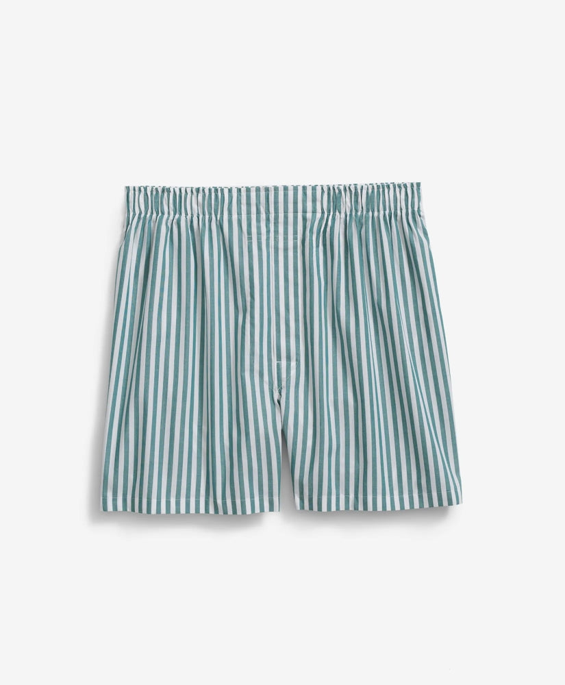 Cotton Broadcloth Butcher-Stripe Boxers