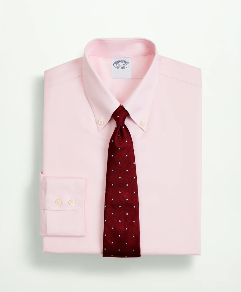 Stretch Supima® Cotton Non-Iron Twill Button-Down Collar Dress Shirt