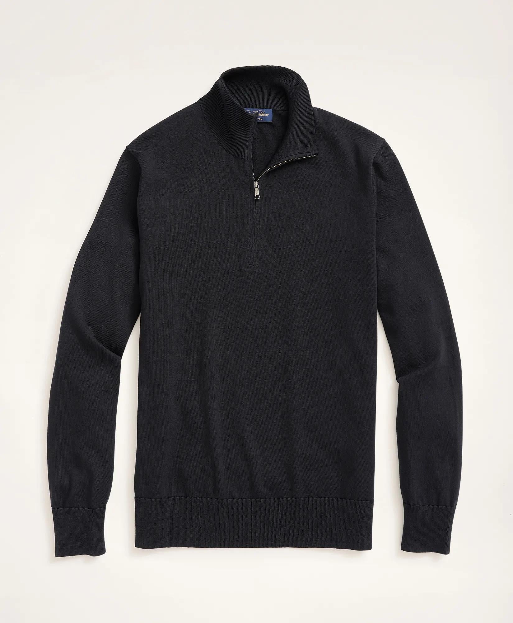 Big & Tall Supima® Cotton Quarter-Zip Sweater