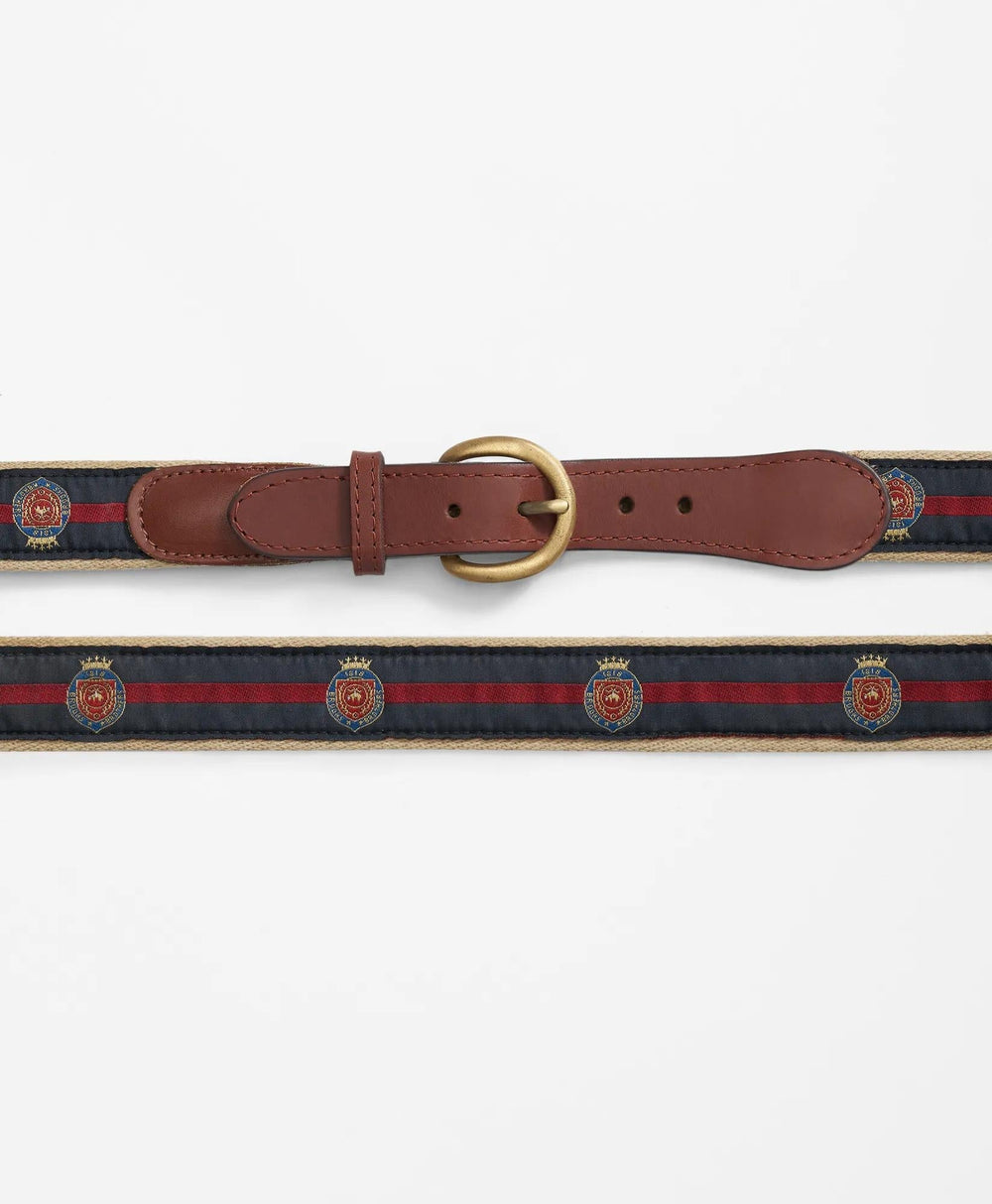 Ribbon Overlay Brooks Brothers Crest Belt