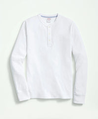 Cotton Henley Long-Sleeve T-Shirt